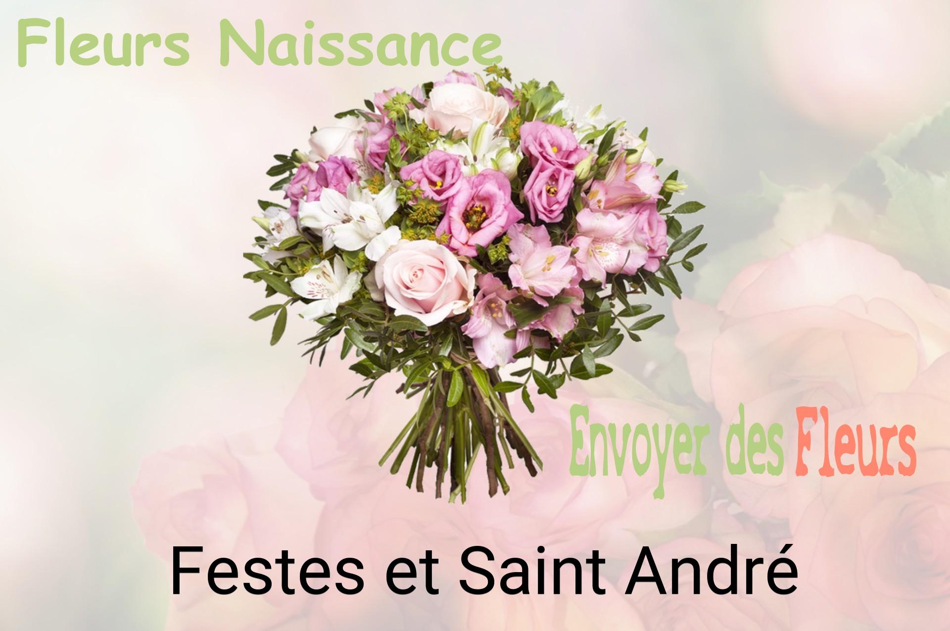 Bouquet de fleurs de naissance livré à Festes-et-Saint-André